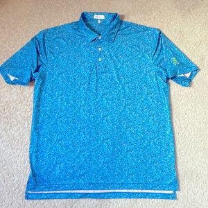 Peter Millar XL blue golf polo